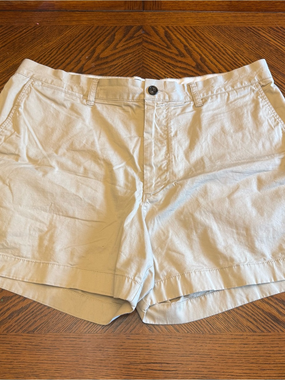 J.Crew Shorts Men's 36 Portsider Shorts Lt Khaki Cotton Blend Preppy Boating 5"